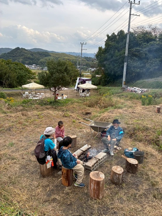 みかのはら〜と 焚き火 鑑賞者
